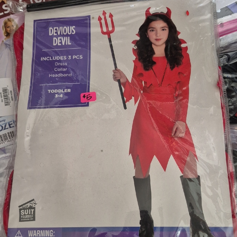 Fiery Devil Costume for Kids - Red